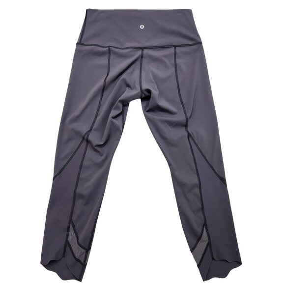 Lululemon Tights Peloton Wunder Crop II Roll Down Scallop Luxtreme 24” Women's 8 - Picture 5 of 11